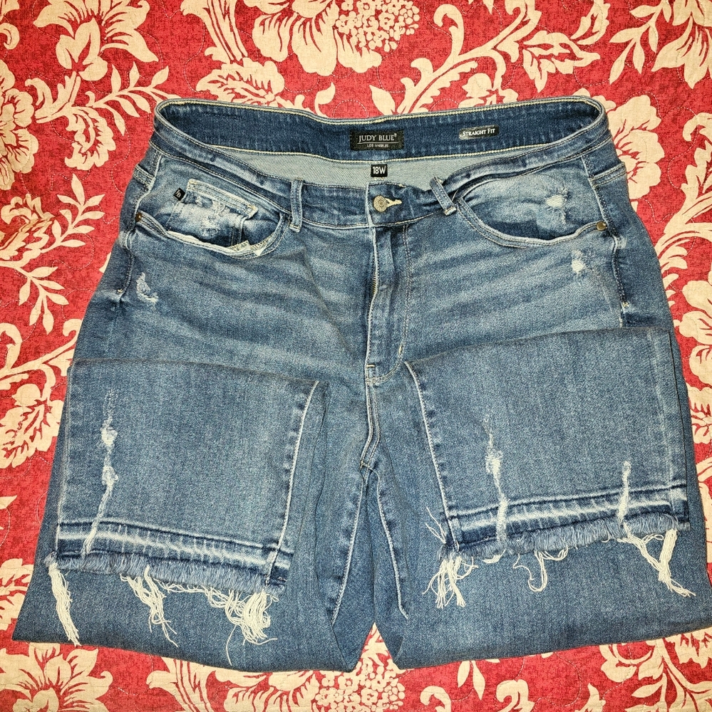 Judy Blue Belinda High Rise Released Hem Straight Leg 18W